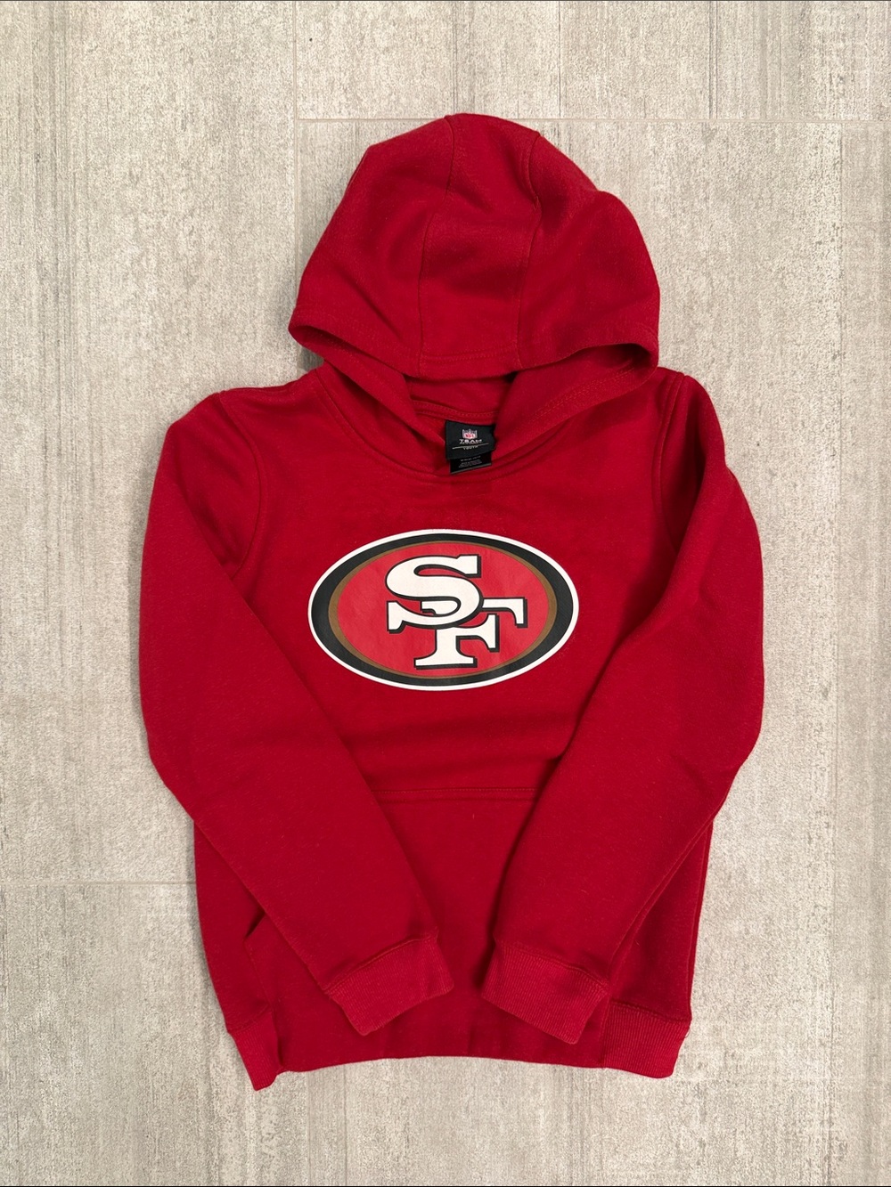 San Francisco Kids Red Hooded Pullover Sweatshirt